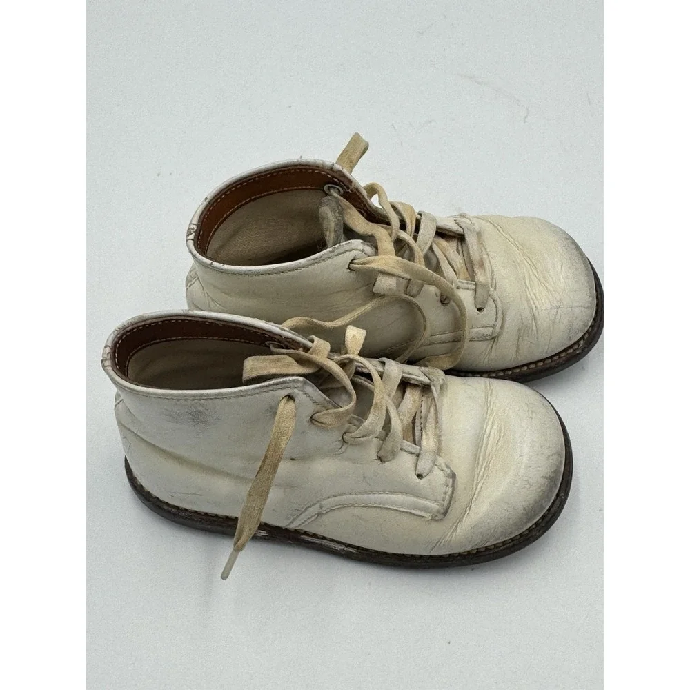 Striderite Pair Of Baby Shoes Leather Vintage Antique Unisex Toddler Infant